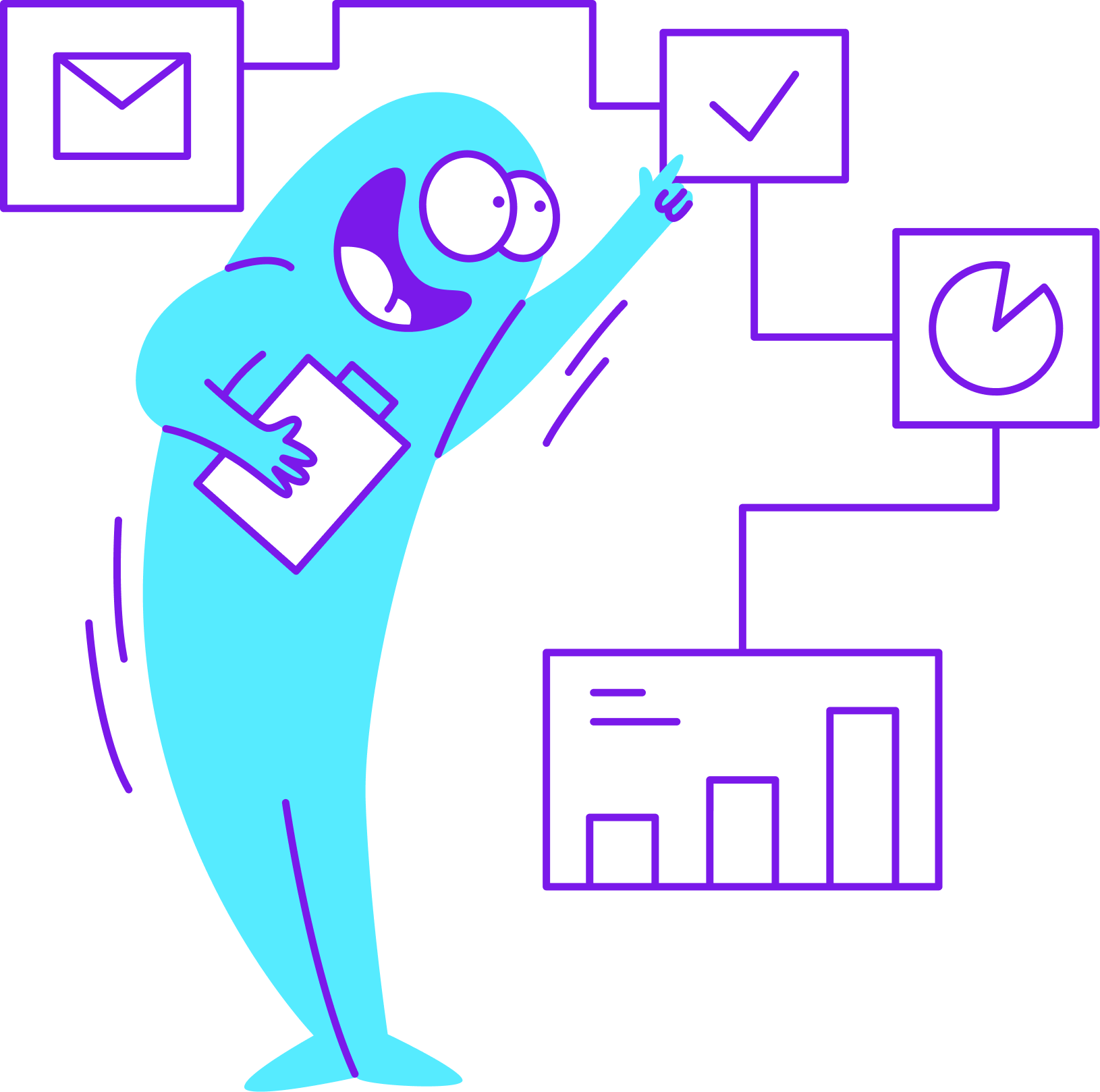 Data analysis and science-backed learning illustration